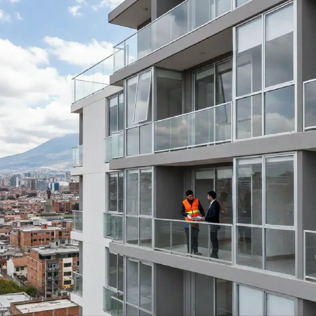 Ventanería de aluminio en edificio — proyecto PATOVID
